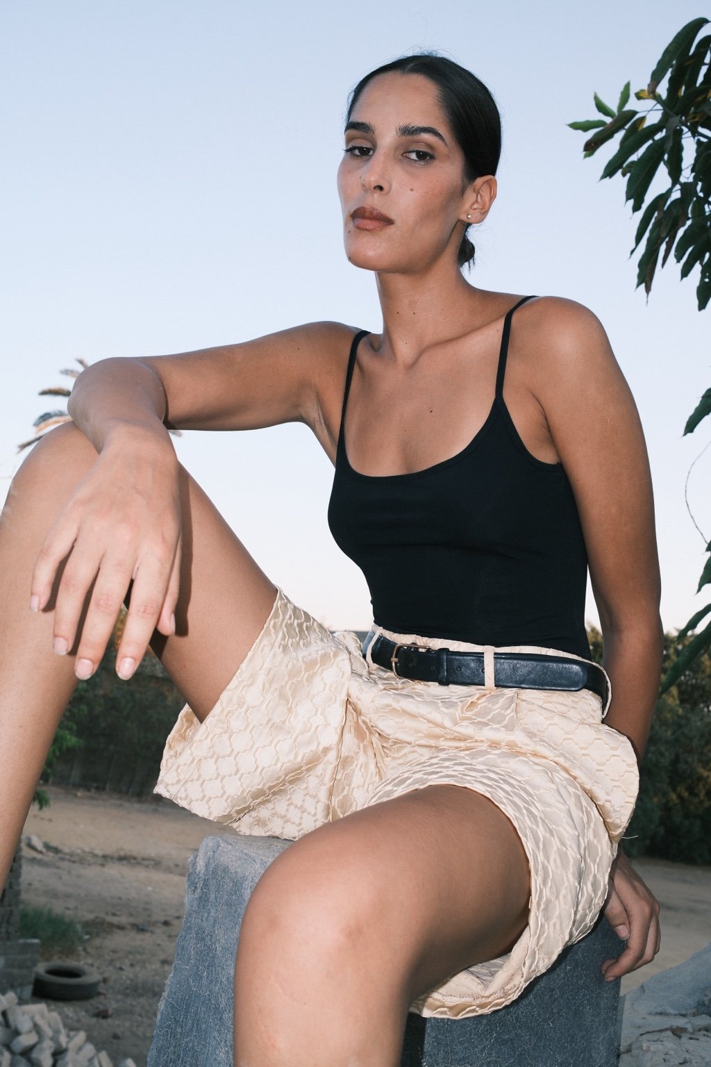 Yellow Bermuda Shorts