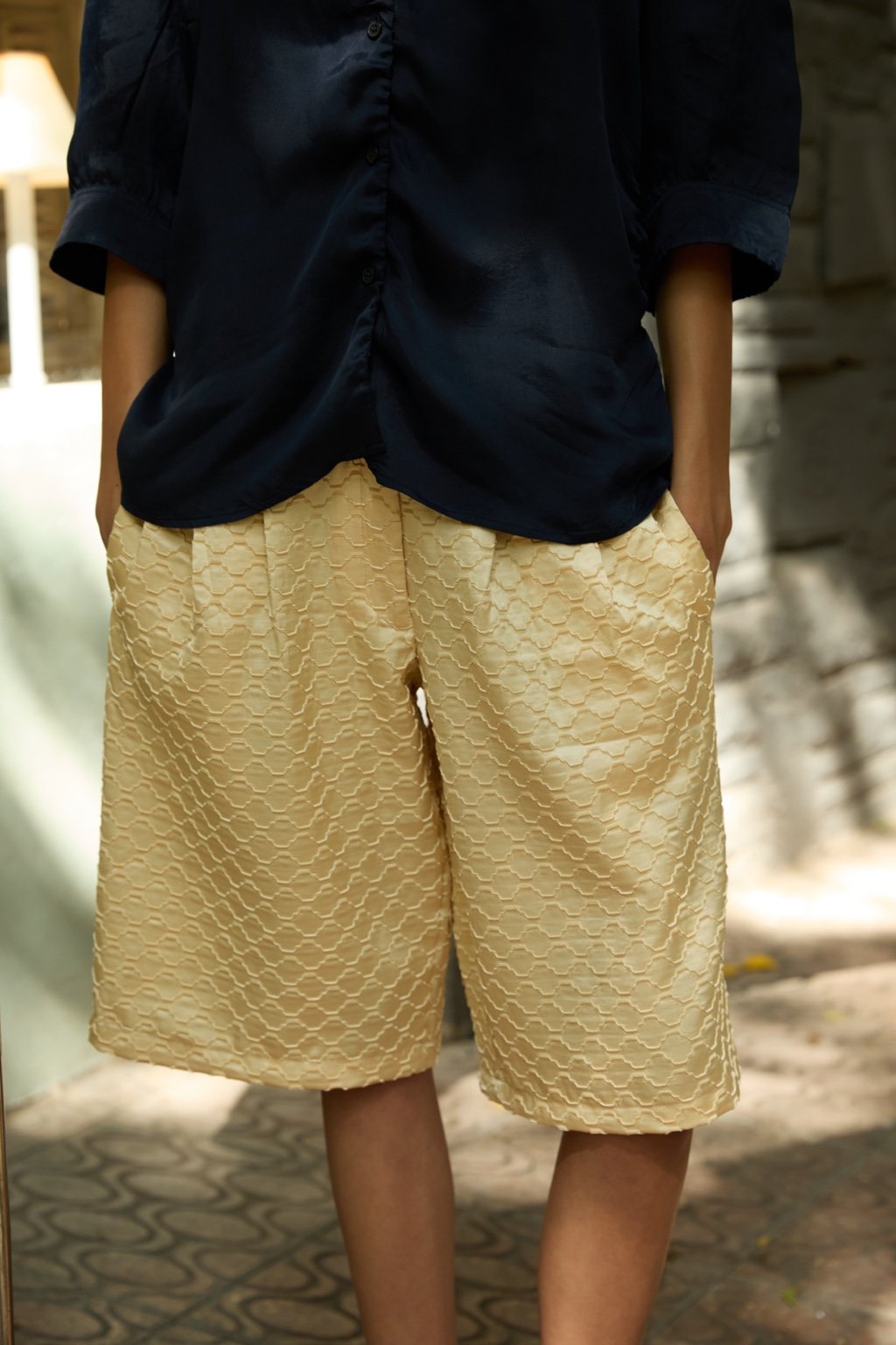 Yellow Bermuda Shorts