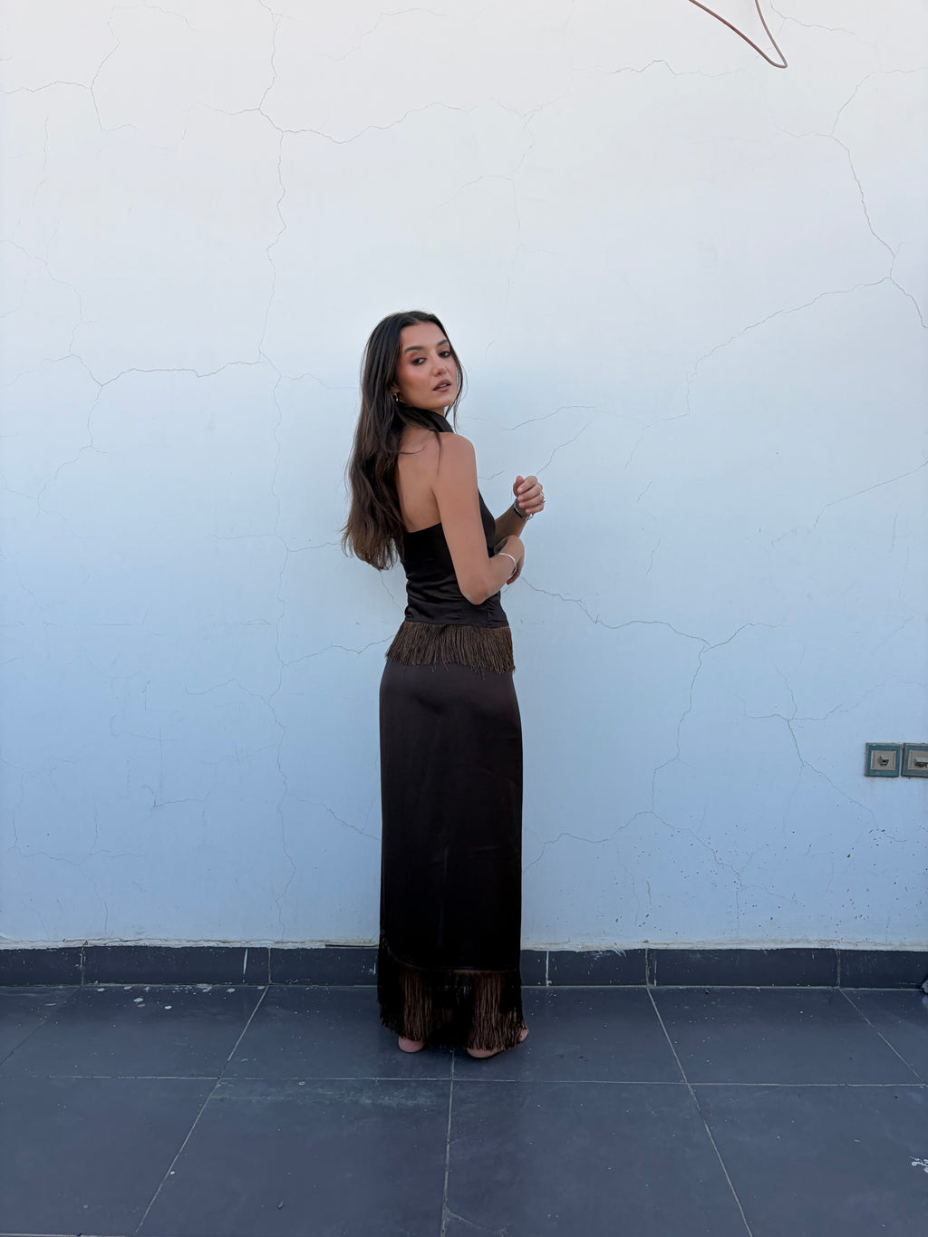 Brown Summer Set || Skirt