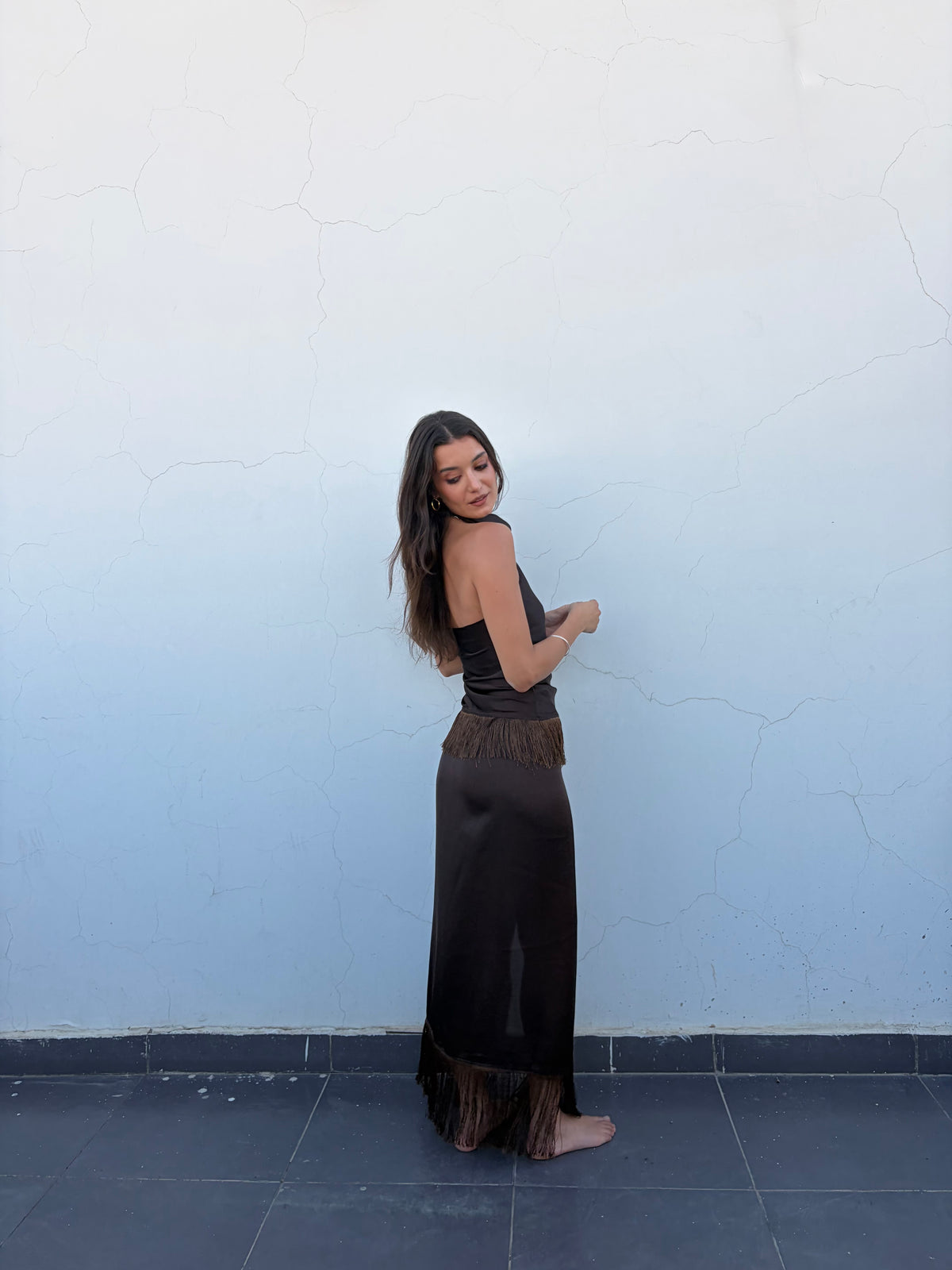 Brown Summer Set || Skirt